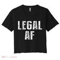 Funny 21st Birthday Gift Legal Af 21 Years Old Women's Crop Top Tee thumb 0