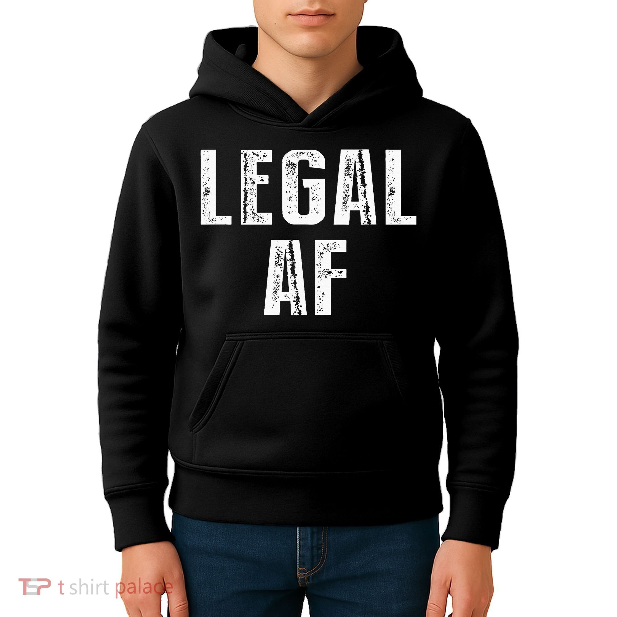 Funny 21st Birthday Gift Legal Af 21 Years Old Kids Hoodie