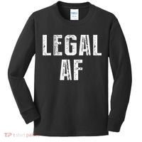 Funny 21st Birthday Gift Legal Af 21 Years Old Kids Long Sleeve Shirt thumb 0