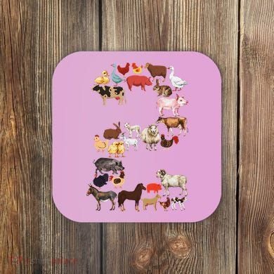 Fun 2nd Birthday Farm Animals Themed 2 Year Old Bday Coaster