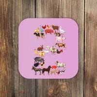 Fun 2nd Birthday Farm Animals Themed 2 Year Old Bday Coaster thumb 0