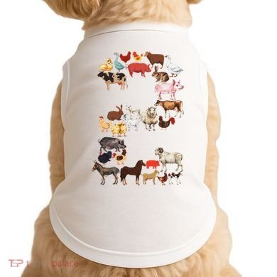 Fun 2nd Birthday Farm Animals Themed 2 Year Old Bday Doggie Tank