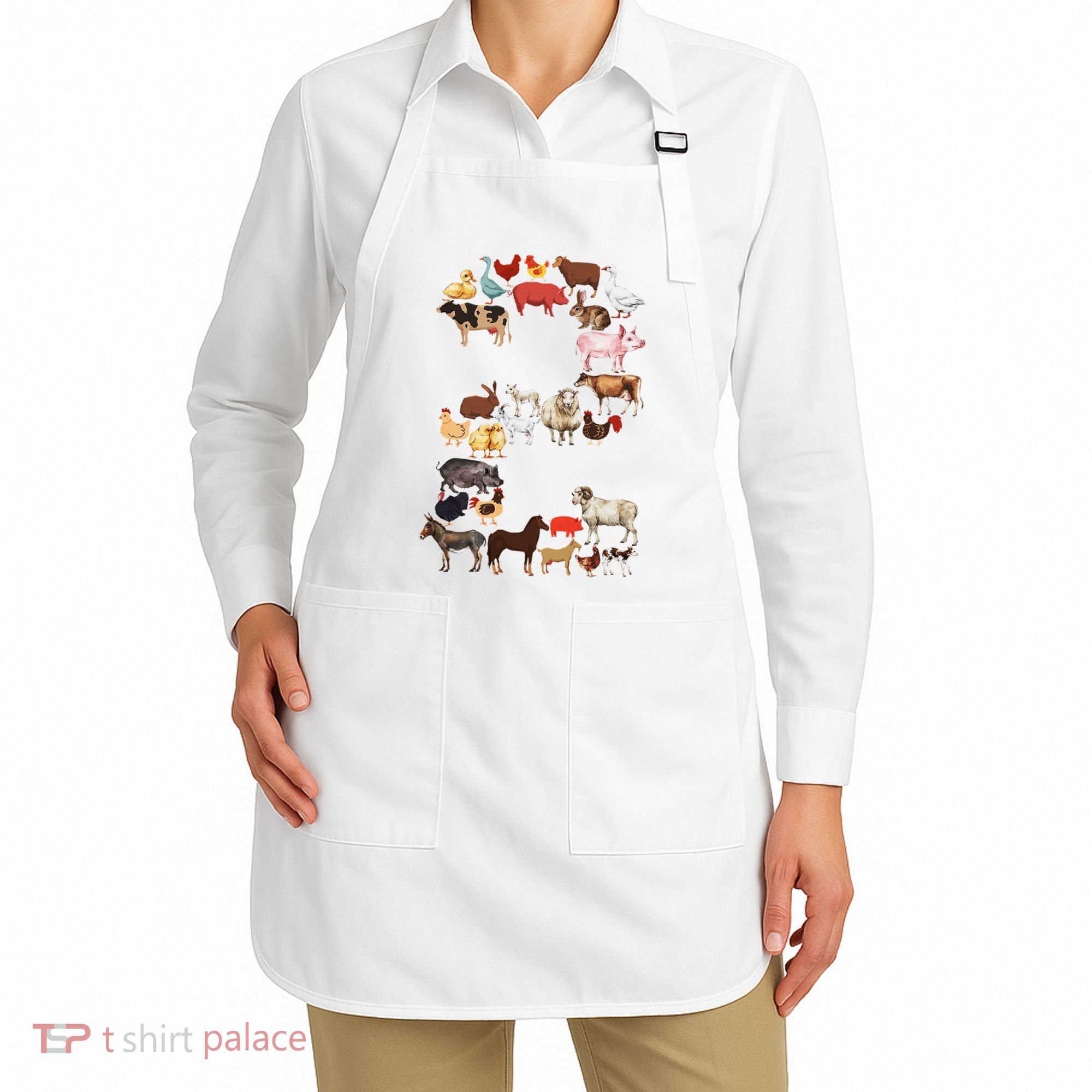 Fun 2nd Birthday Farm Animals Themed 2 Year Old Bday Apron