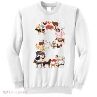 Fun 2nd Birthday Farm Animals Themed 2 Year Old Bday Sweatshirt thumb 0