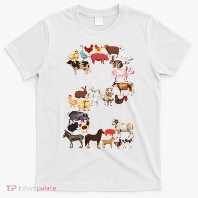 Fun 2nd Birthday Farm Animals Themed 2 Year Old Bday T-Shirt