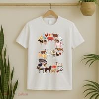 Fun 2nd Birthday Farm Animals Themed 2 Year Old Bday T-Shirt thumb 2