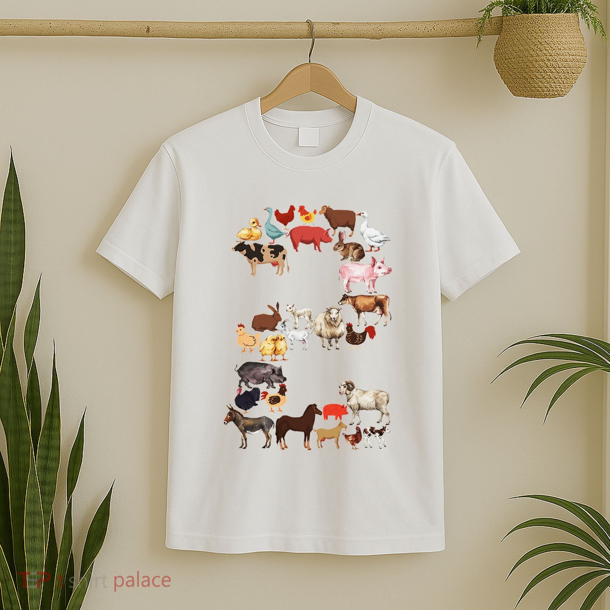 Fun 2nd Birthday Farm Animals Themed 2 Year Old Bday T-Shirt