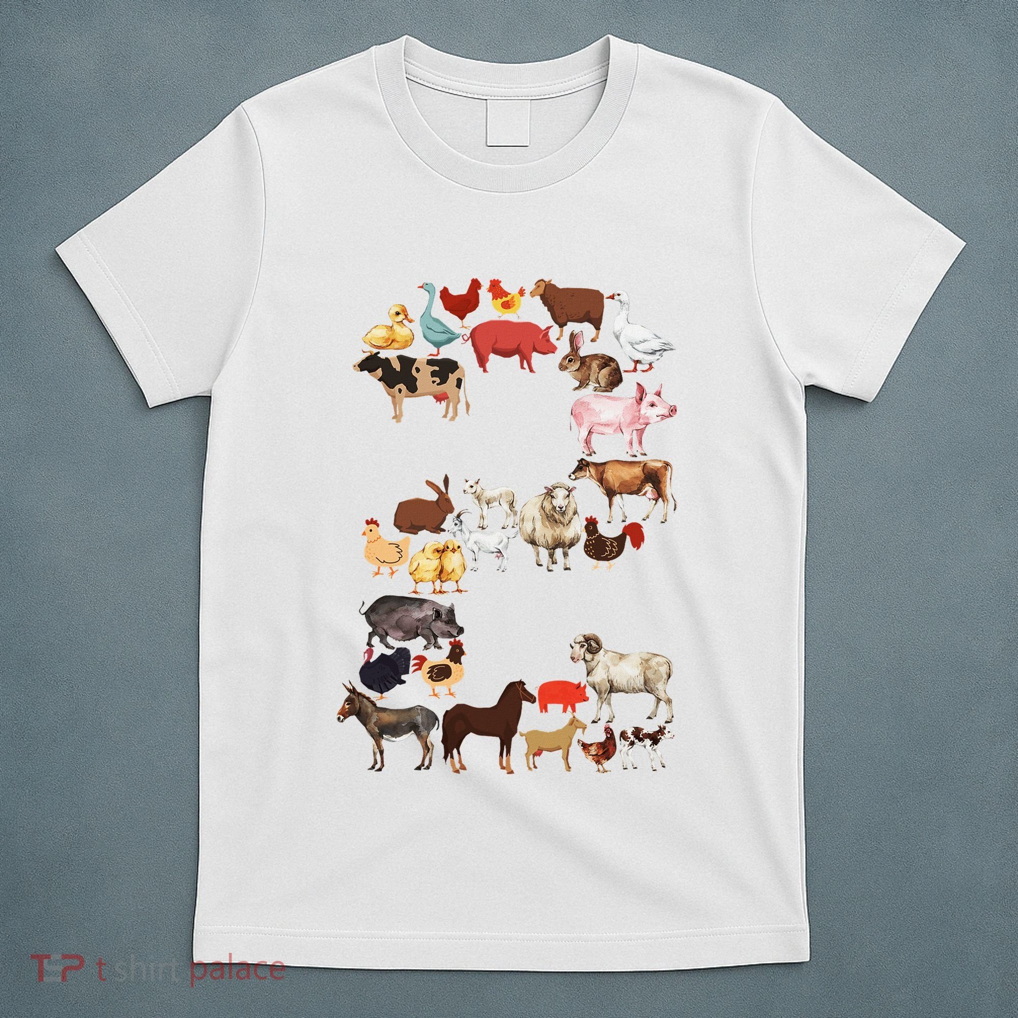 Fun 2nd Birthday Farm Animals Themed 2 Year Old Bday T-Shirt