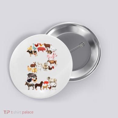 Fun 2nd Birthday Farm Animals Themed 2 Year Old Bday Button
