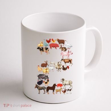 Fun 2nd Birthday Farm Animals Themed 2 Year Old Bday Coffee Mug back