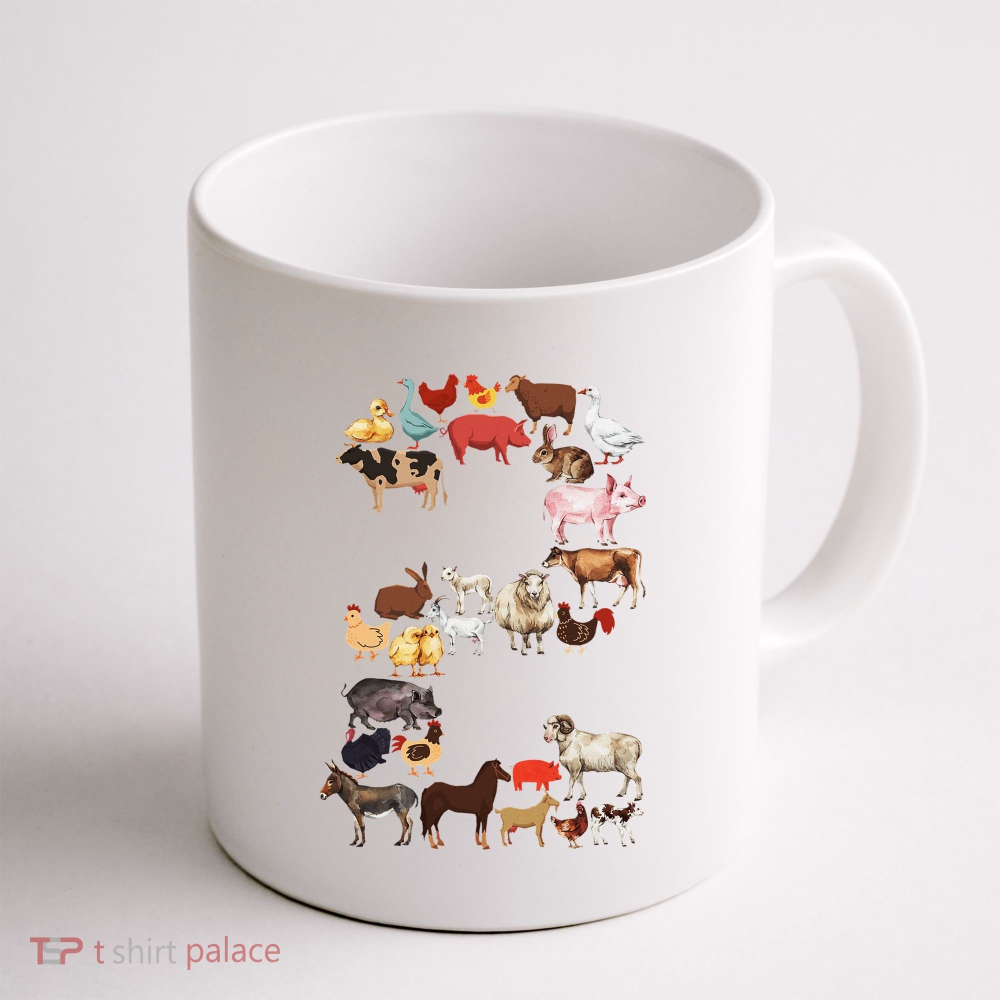 Fun 2nd Birthday Farm Animals Themed 2 Year Old Bday Coffee Mug