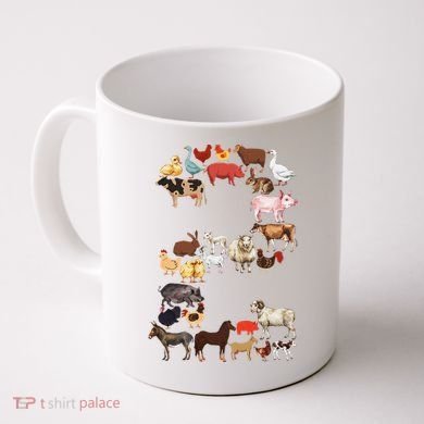 Fun 2nd Birthday Farm Animals Themed 2 Year Old Bday Coffee Mug