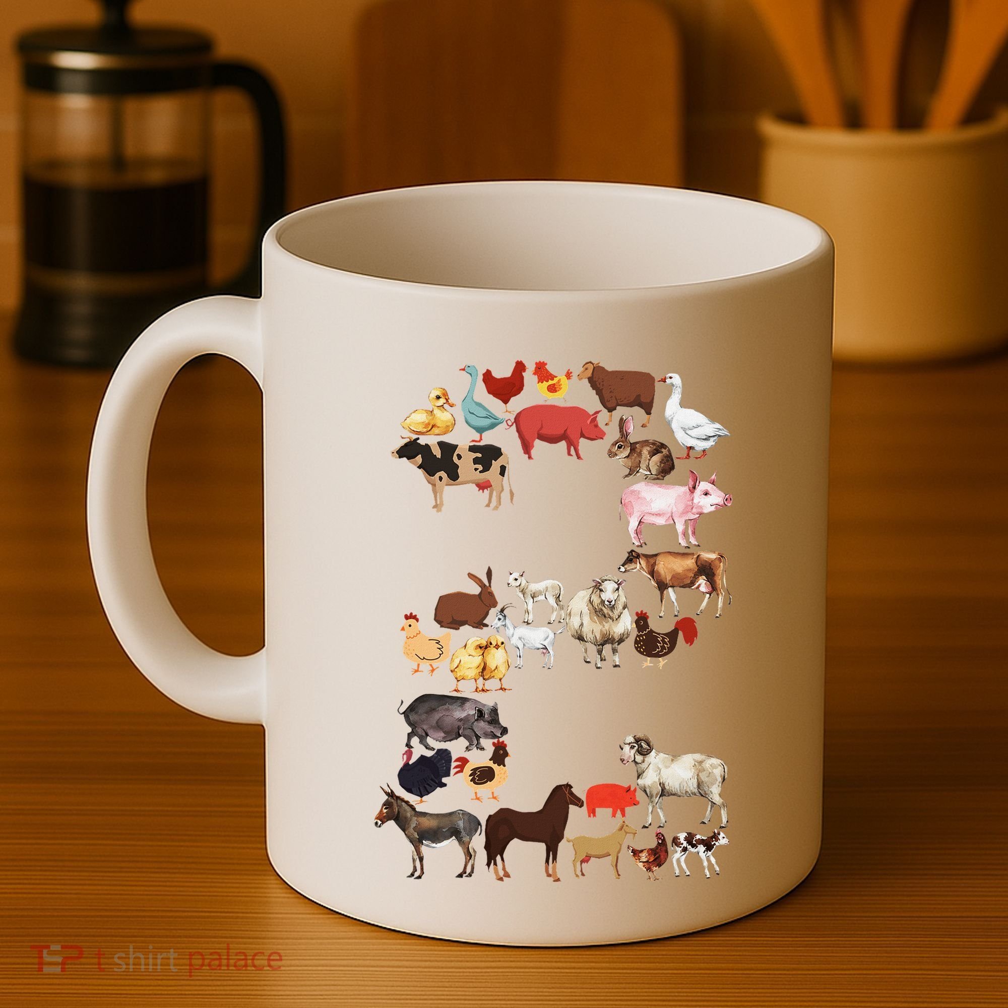 Fun 2nd Birthday Farm Animals Themed 2 Year Old Bday Coffee Mug