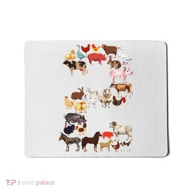 Fun 2nd Birthday Farm Animals Themed 2 Year Old Bday Mousepad
