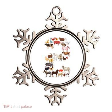 Fun 2nd Birthday Farm Animals Themed 2 Year Old Bday Ornament