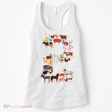 Fun 2nd Birthday Farm Animals Themed 2 Year Old Bday Women's Tank Top