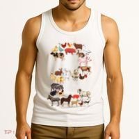 Fun 2nd Birthday Farm Animals Themed 2 Year Old Bday Tank Top thumb 3