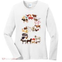 Fun 2nd Birthday Farm Animals Themed 2 Year Old Bday Women's Long Sleeve Shirt thumb 0