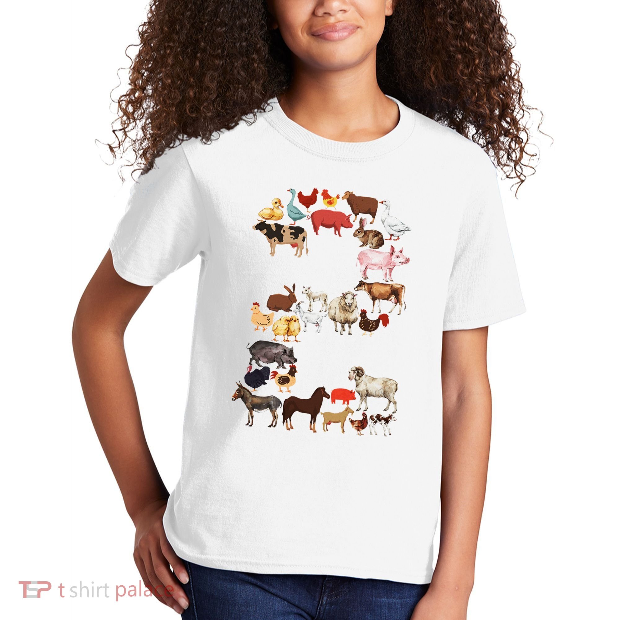 Fun 2nd Birthday Farm Animals Themed 2 Year Old Bday Kids T-Shirt