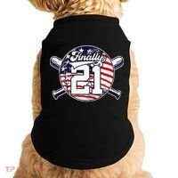 FINALLY 21 BASEBALL 21st BIRTHDAY Doggie Tank thumb 0