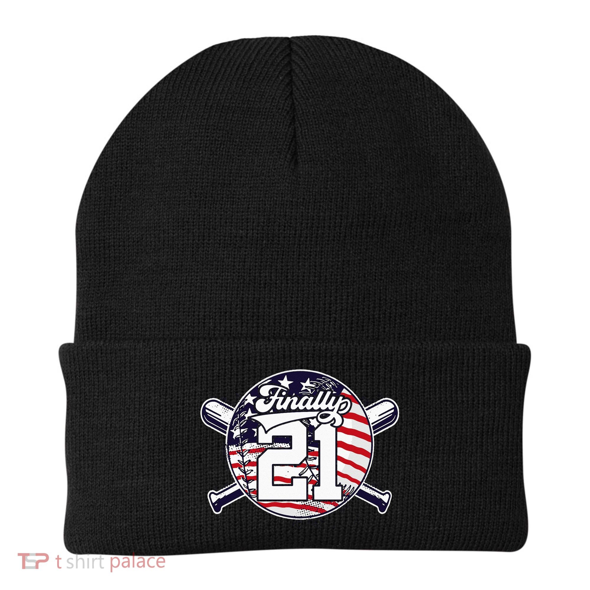 FINALLY 21 BASEBALL 21st BIRTHDAY Beanie