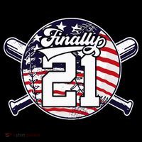 FINALLY 21 BASEBALL 21st BIRTHDAY Ornament thumb 1