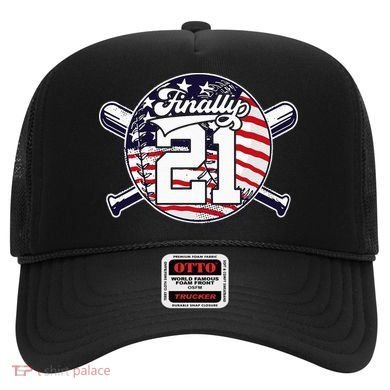 FINALLY 21 BASEBALL 21st BIRTHDAY Hat