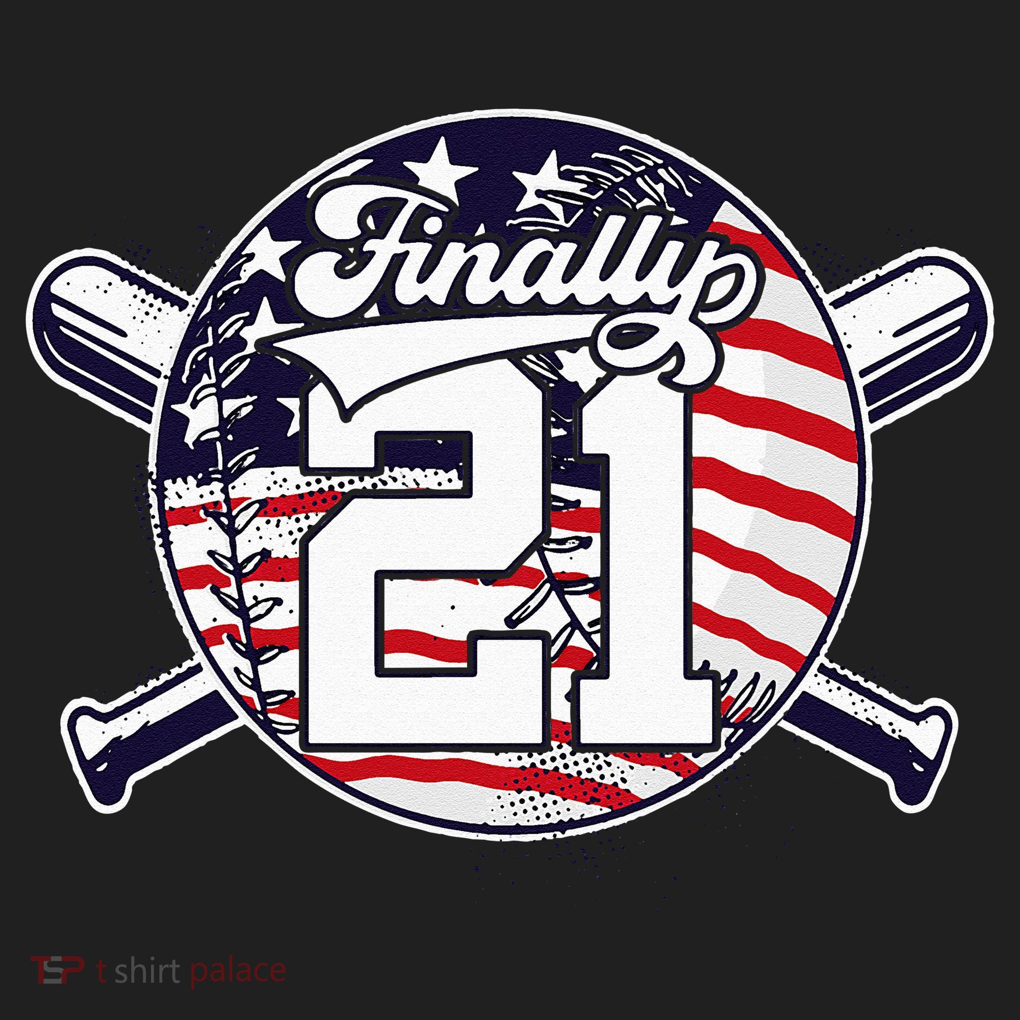 FINALLY 21 BASEBALL 21st BIRTHDAY Golf Towel