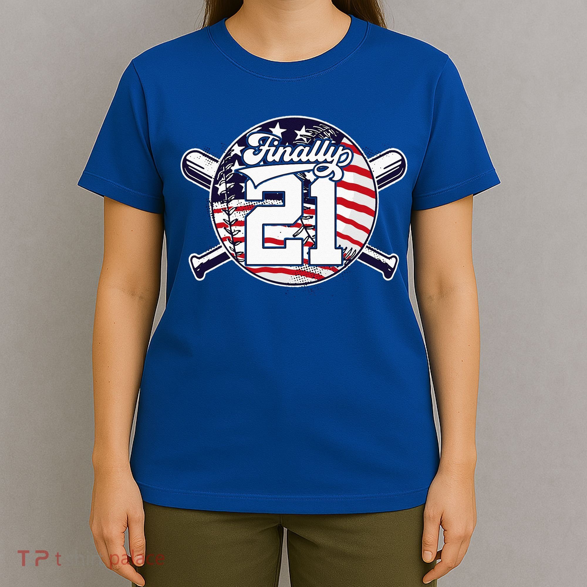 FINALLY 21 BASEBALL 21st BIRTHDAY T-Shirt