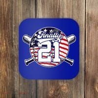 FINALLY 21 BASEBALL 21st BIRTHDAY Coaster thumb 0