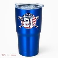 FINALLY 21 BASEBALL 21st BIRTHDAY Tumbler thumb 0