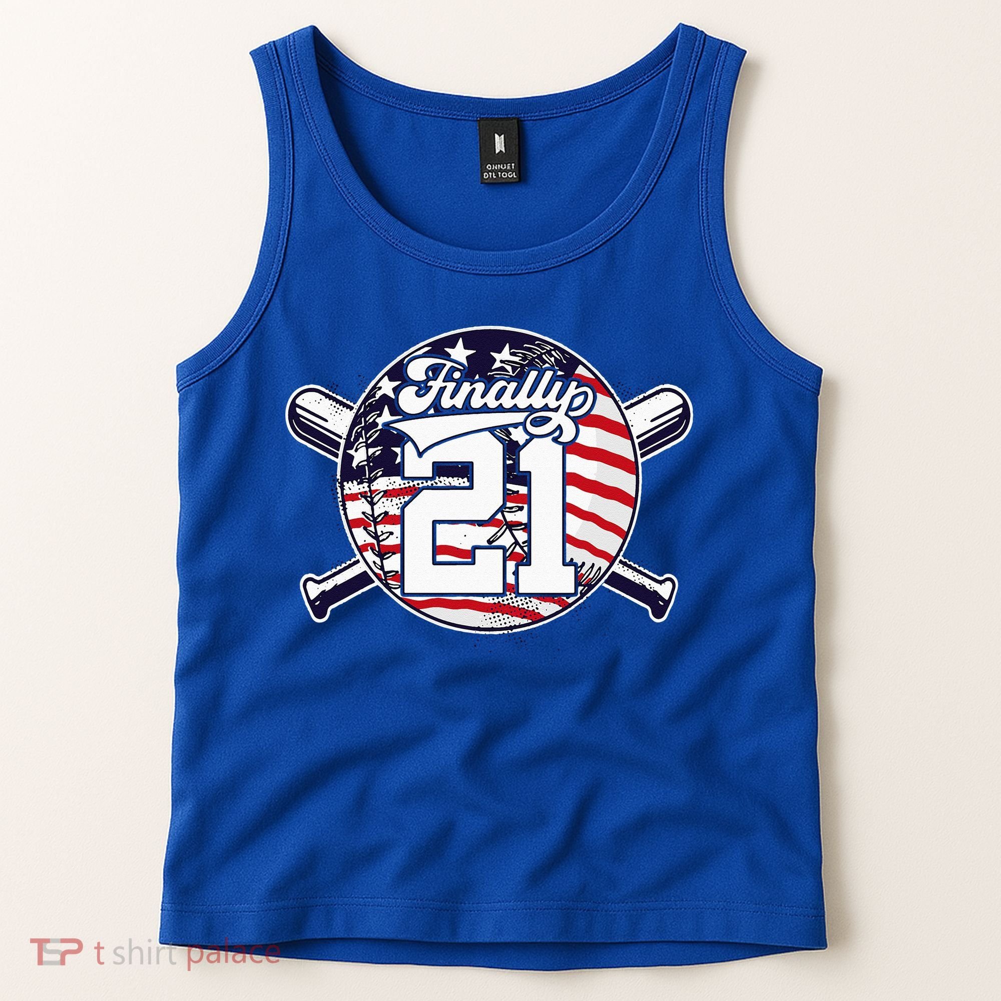 FINALLY 21 BASEBALL 21st BIRTHDAY Tank Top