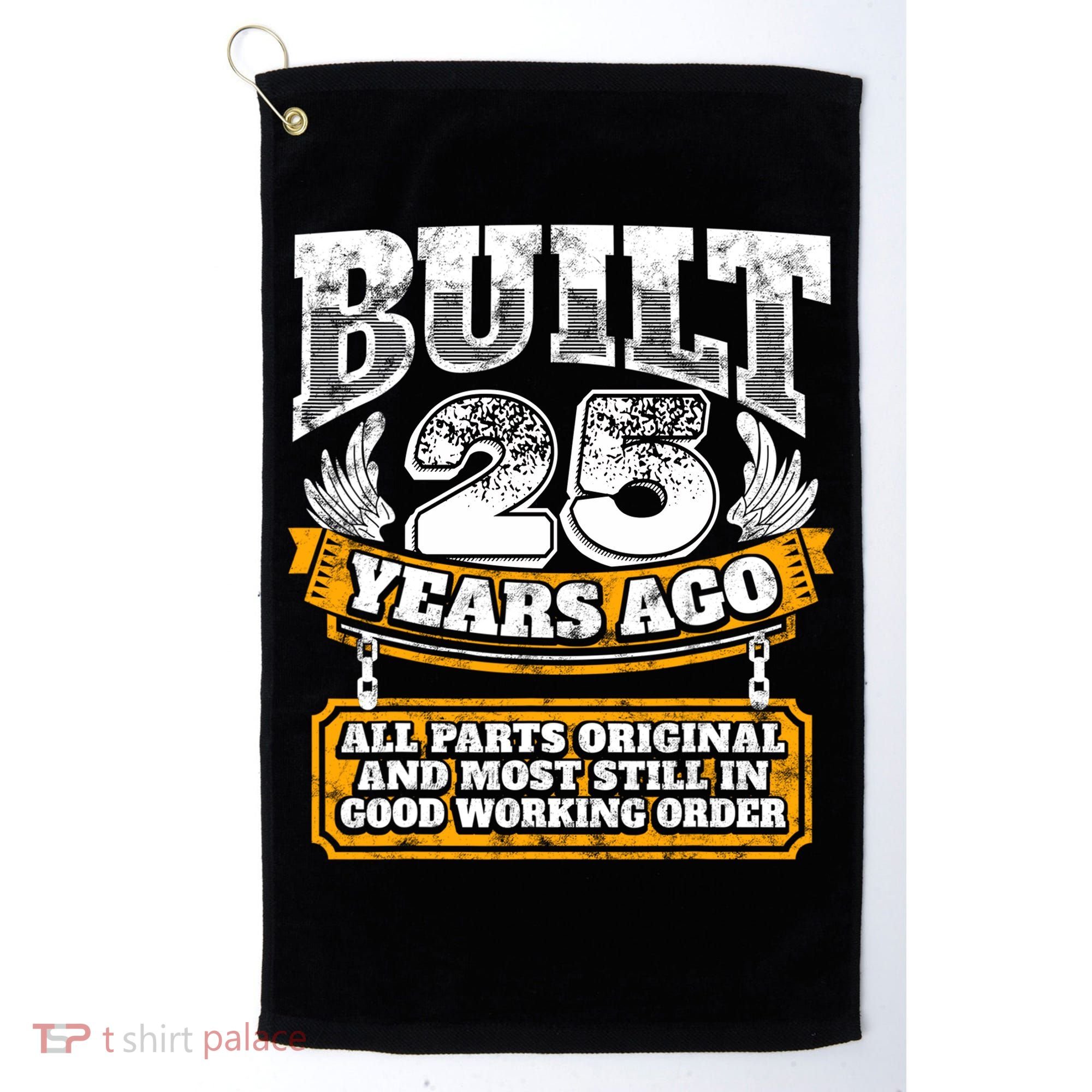 Funny 25th Birthday Gift BDay Gift Saying Age 25 Year Joke Golf Towel