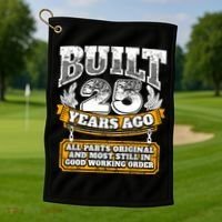 Funny 25th Birthday Gift BDay Gift Saying Age 25 Year Joke Golf Towel thumb 1