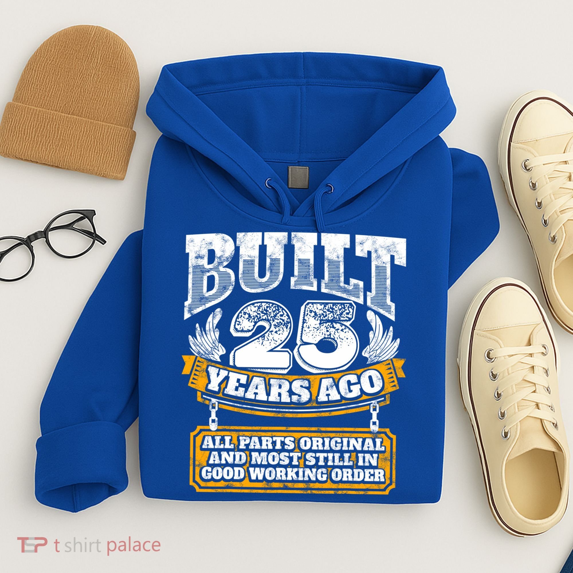 Funny 25th Birthday Gift BDay Gift Saying Age 25 Year Joke Hoodie