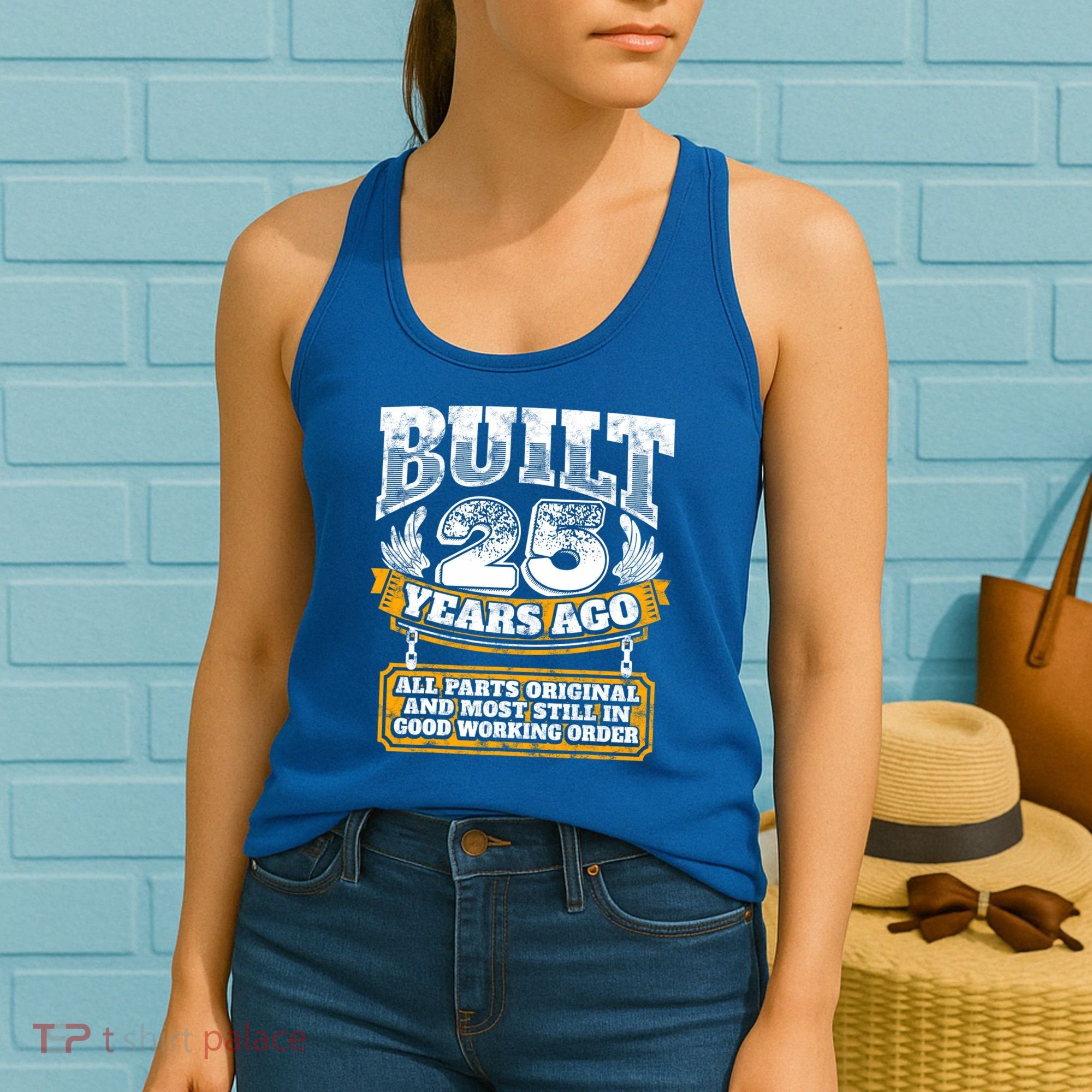 Funny 25th Birthday Gift BDay Gift Saying Age 25 Year Joke Women's Tank Top