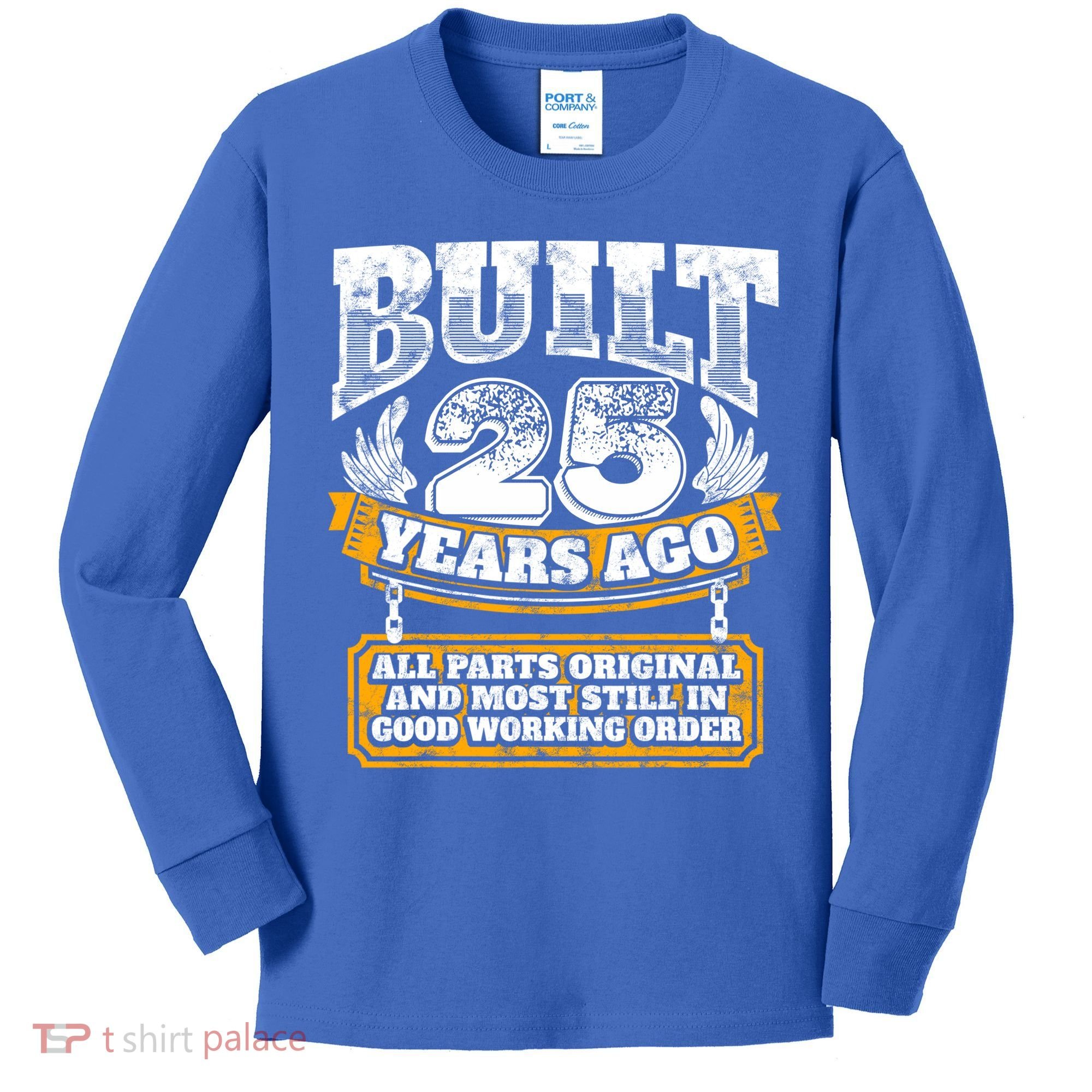 Funny 25th Birthday Gift BDay Gift Saying Age 25 Year Joke Kids Long Sleeve Shirt