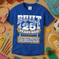 Funny 25th Birthday Gift BDay Gift Saying Age 25 Year Joke Kids T-Shirt thumb 3