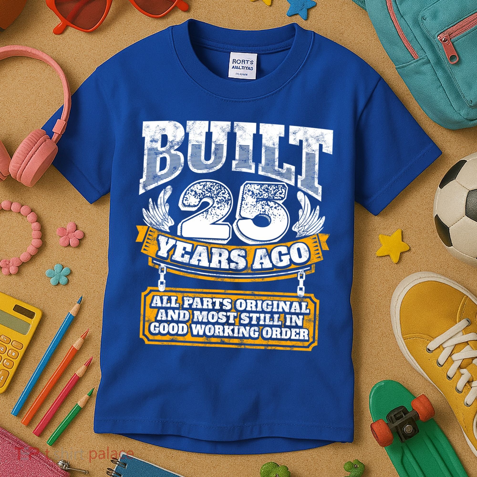 Funny 25th Birthday Gift BDay Gift Saying Age 25 Year Joke Kids T-Shirt