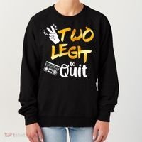 Funny 2nd Birthday Hip Hop Theme Two Legit To Quit 1 Women's Sweatshirt thumb 0