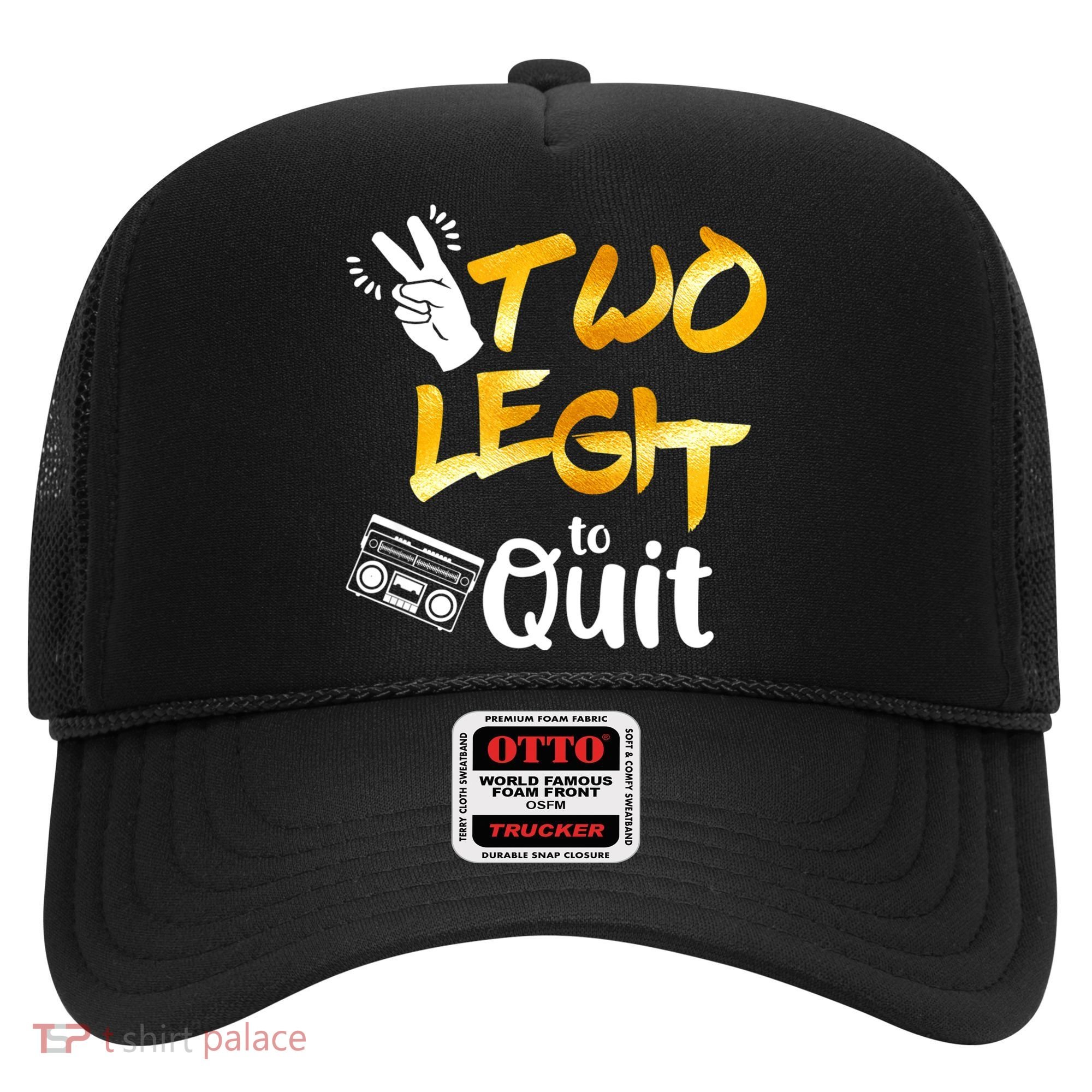 Funny 2nd Birthday Hip Hop Theme Two Legit To Quit 1 Hat