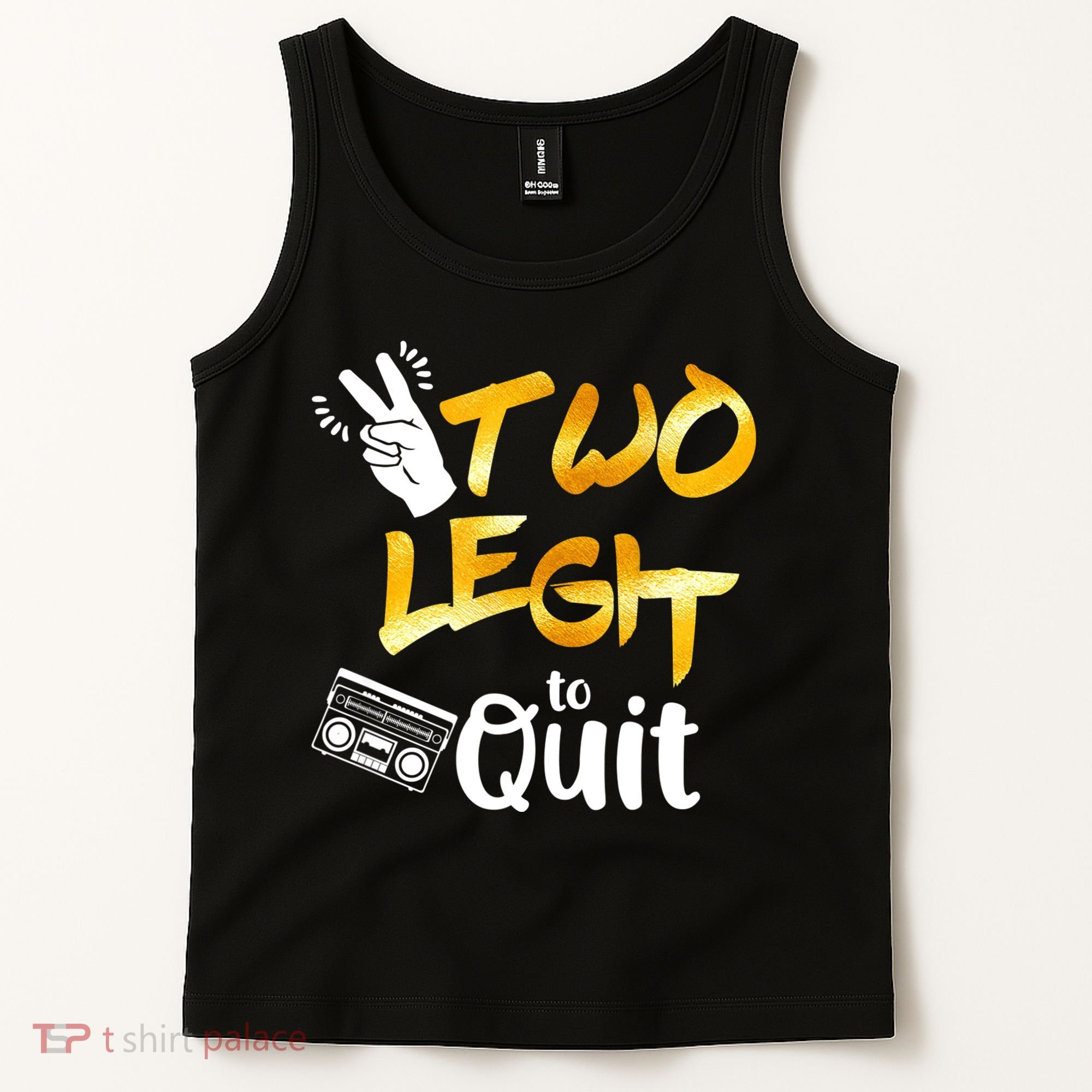 Funny 2nd Birthday Hip Hop Theme Two Legit To Quit 1 Tank Top