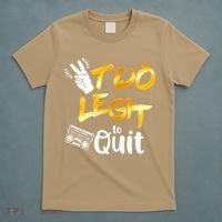 Funny 2nd Birthday Hip Hop Theme Two Legit To Quit 1 T-Shirt thumb 5