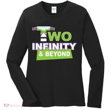 Funny 2nd Birthday, Second Birthday, Two Infinity And Beyond 1 Women's Long Sleeve Shirt