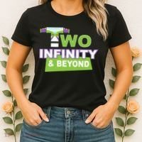 Funny 2nd Birthday, Second Birthday, Two Infinity And Beyond 1 Women's T-Shirt thumb 2