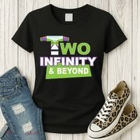 Funny 2nd Birthday, Second Birthday, Two Infinity And Beyond 1 Women's T-Shirt thumb 3