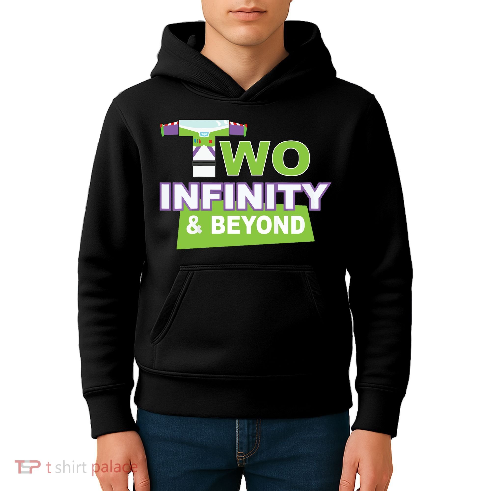 Funny 2nd Birthday, Second Birthday, Two Infinity And Beyond 1 Kids Hoodie