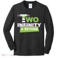 Funny 2nd Birthday, Second Birthday, Two Infinity And Beyond 1 Kids Long Sleeve Shirt thumb 0