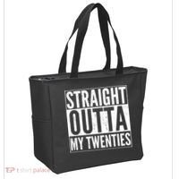 Funny 20th Birthday Straight Outta My Twenties Tote Bag thumb 2