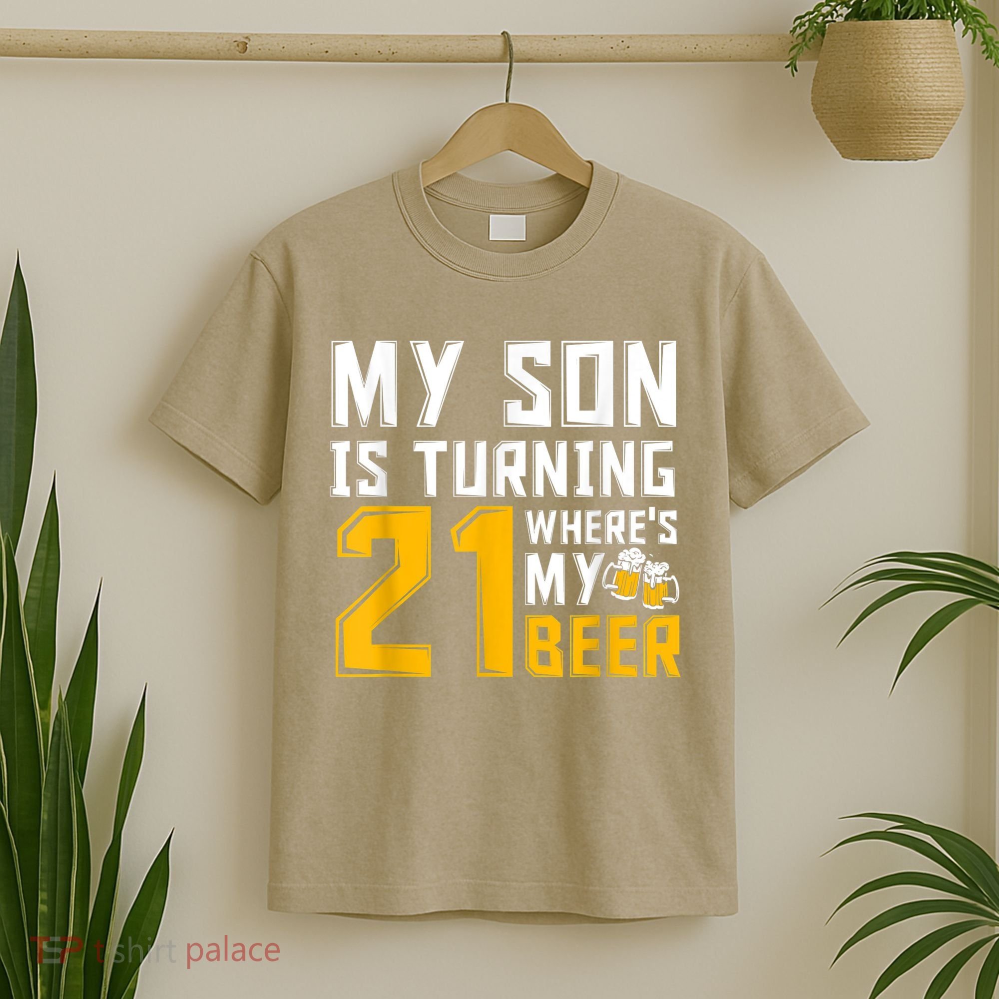 Funny 21st Birthday 21 Year Old Son Dad Mom Family Birthday T-Shirt